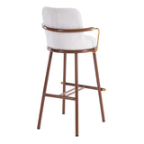 Chaya Indoor Upholstered Bar Stool with Metal Frame