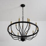 18-Light Industrial Iron Candle Chandelier