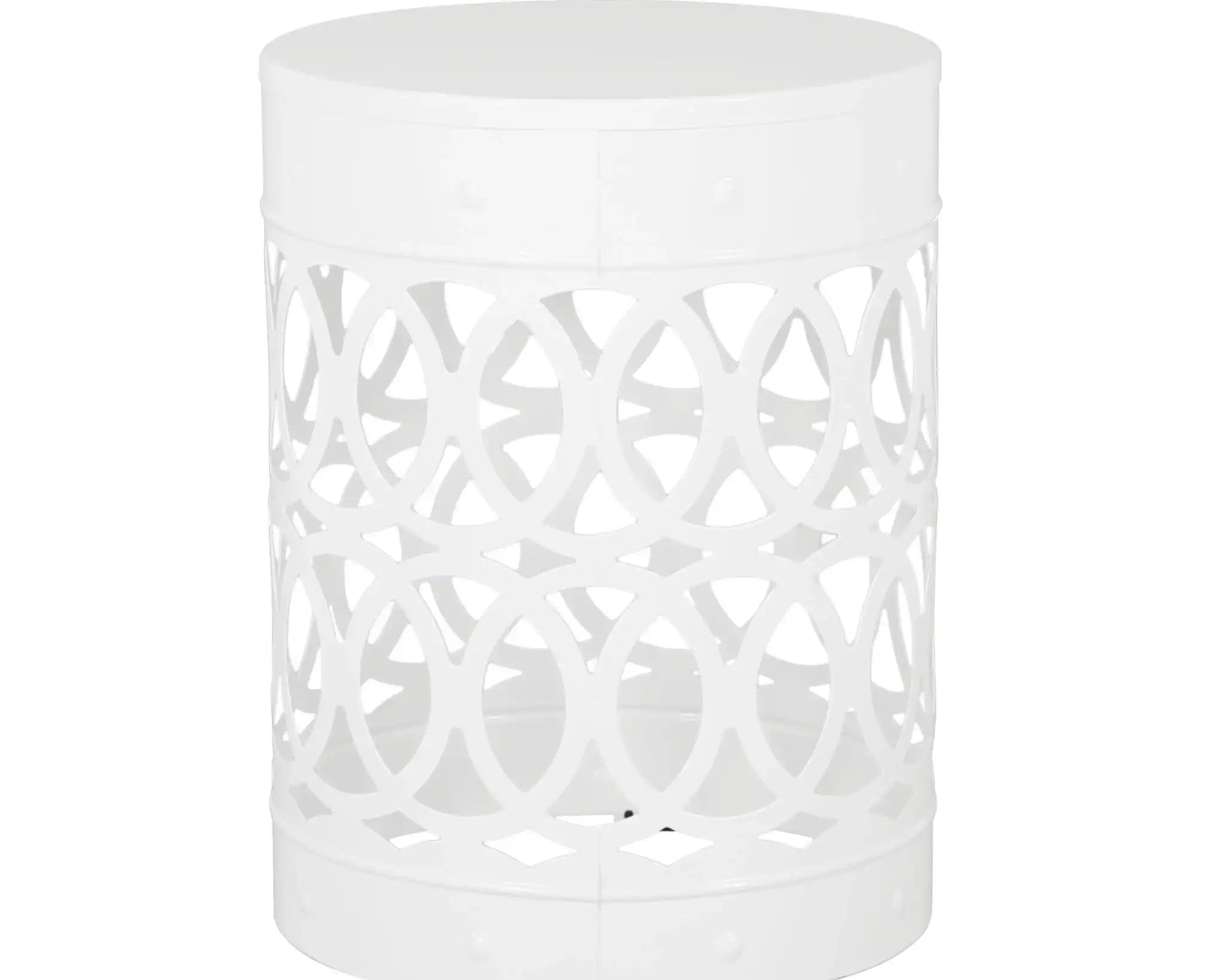 Outdoor Metal Large End Table, Modern Design