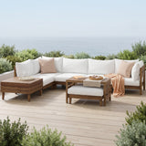 TOPMAX 8-Piece Acacia Wood Outdoor Patio Sofa Set