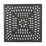 Enchantia Outdoor Square Dining Table with Weave Tabletop and Flared Legs - Copper