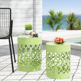 Outdoor Metal Set of 2 End Tables