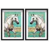 Teal Gilded Grace Duo - With Gold Leaf