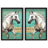 Teal Gilded Grace Duo - With Gold Leaf