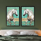 Teal Gilded Grace Duo - With Gold Leaf