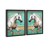 Teal Gilded Grace Duo - With Gold Leaf