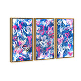 Love on The Blue Triptych - With Acrylic Paint