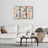 Peach Fuzz Graffiti Triptych - With Acrylic Paint