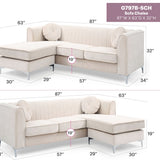 Delray - Micro Suede Sofa Chaise