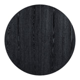 5 Piece Dining Set Extendable Round Table And 4 Chairs - Black / Oak