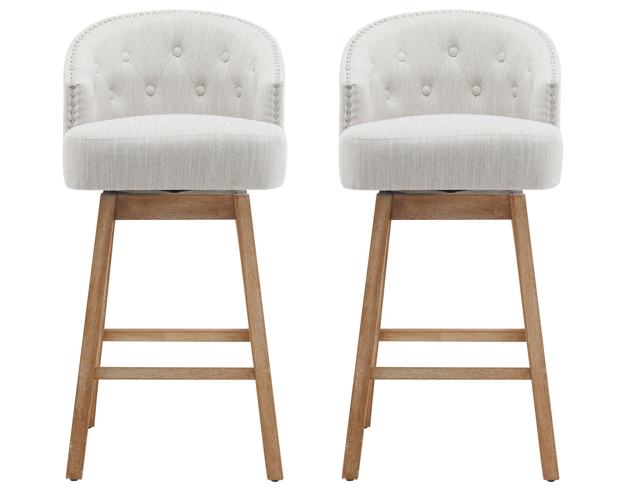 360 Degree Rotation Swivel Counter Stools (Set of 2)