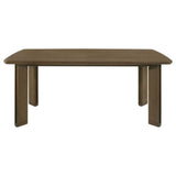 Crispin - 7 Piece Rectangular Dining Table Set With Upholstered Chairs - Brown