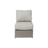Rattan Sectional Sofa Set with Cushions - Gray, Dark Brown, or Beige