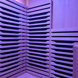 Blisspod | Milano | Full Spectrum Sauna Canadian Hemlock Ultra Low EMF | 6 Far Infrared & Red Glass Heater & Chromotherapy | 2 Person