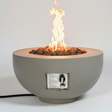Outdoor Round Propane Fire Pit Table 28-inch, 40,000 BTU