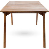 Outdoor 7 Pieces Acacia Wood Dining Set with Taiga 69 Table and Teak Finish