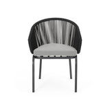 Outdoor Wicker Chair With Powder-Coated Iron Legs