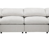 Naveen Modular Sectional With Ottoman - Modular Sofa Set with Ottoman - Beige or Dark Gray