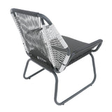 Set of 2 Woven Rattan Outdoor Club Chairs with Cushions