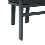 7 Piece Outdoor Dining Set With Table And 6 Chairs - Black / Teak / Gray