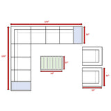 Stylish Entertainment Sectional Set, Outdoor Living