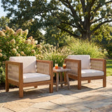 Outdoor Club Chair & Rope Arm And Cushions