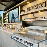 KoKoMo Outdoor Kitchen Pavilion – 20'x20' Luxury BBQ Island with 70" TV, Bar, Grill, Kegerator & More