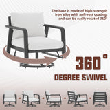 FR Aluminum Outdoor Swivel Seats