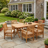 7-Piece Acacia Wood Outdoor Dining Set