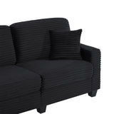 Upholstered U-Shaped Sectional Sofa with Movable Ottoman and Storage Pockets - Multiple Colors