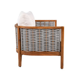 Outdoor Unique Tub Design 4-Seat Sofa Set with Woven Rope