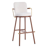 Chaya Indoor Upholstered Bar Stool with Metal Frame