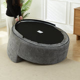 55'' Chenille Foam Single Swivel Chair