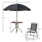 Patio Dining Set With Table Umbrella