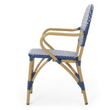 Outdoor PE Rattan and Aluminum 3 Piece French Bistro Set