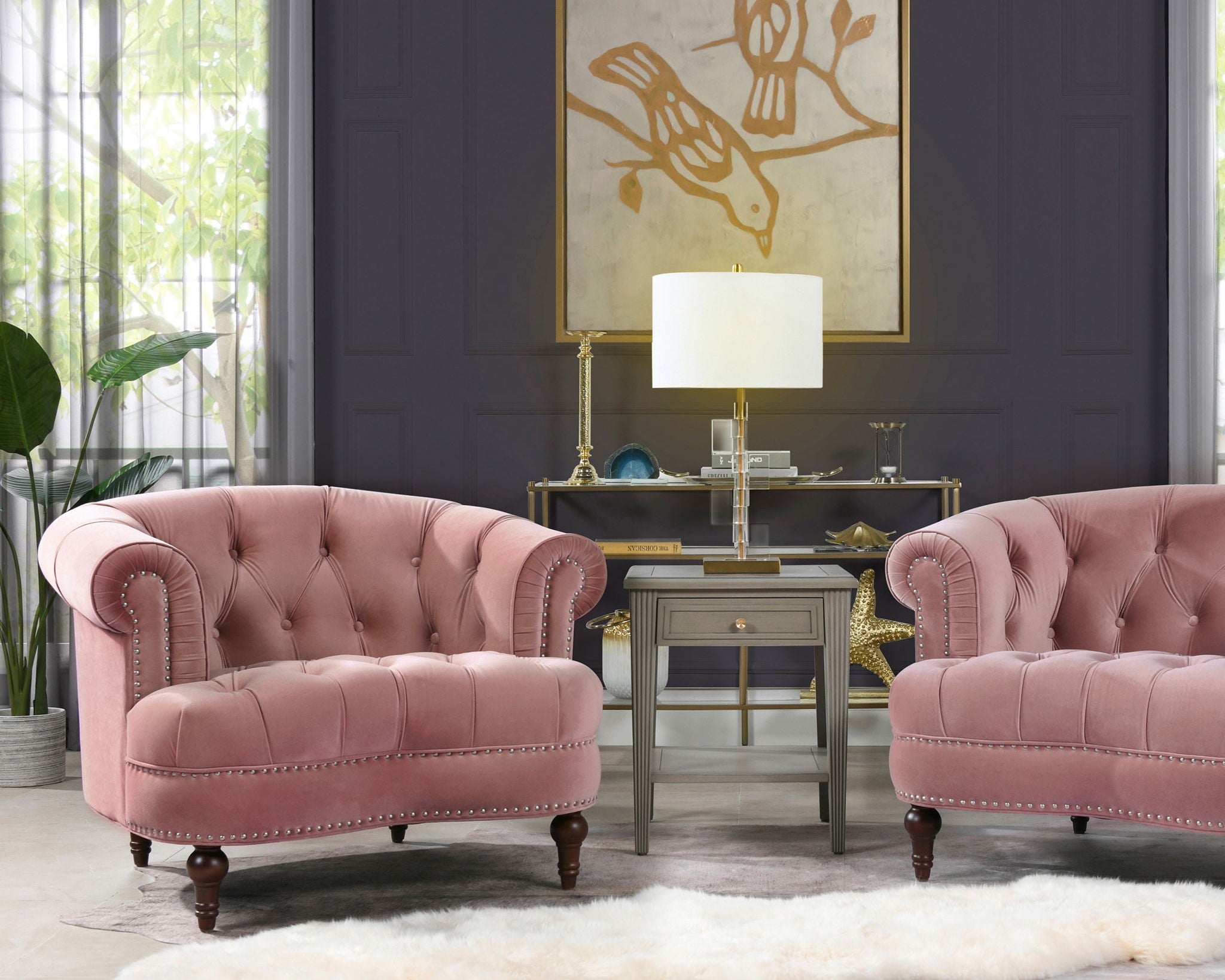 La Rosa - Victorian Tufted Upholstered Accent Chair