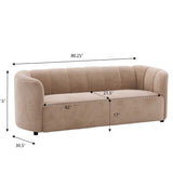 Mirelle 80 in. Modern Curved Velvet Sofa Couch