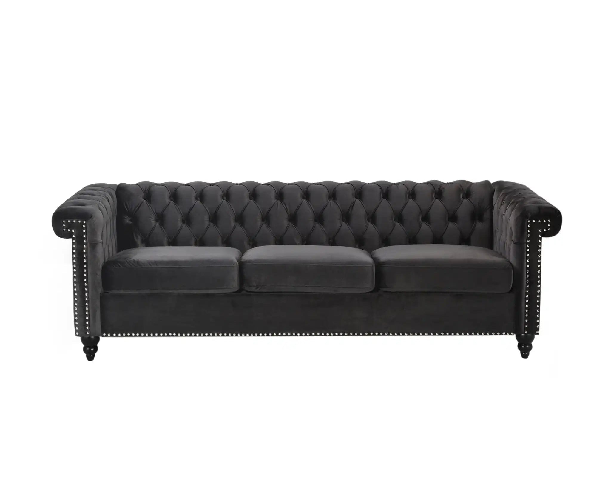 Chesterfield Style 3 Seater Sofa With Deep Button Tufting