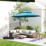 Round Cantilever Umbrella with Center Pole, Lake