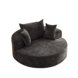 55''L Chenille Foam Single Swivel Chair