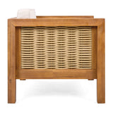 Outdoor Club Chair With Wicker Armrest