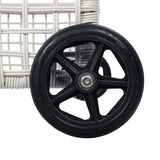Outdoor Lounge Chair With 5 Position Backrest With Cushion And Wheels