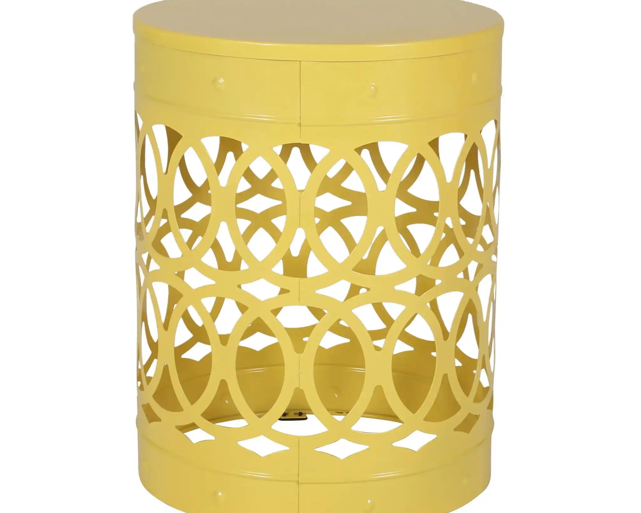 Outdoor Metal Large End Table, Modern Design