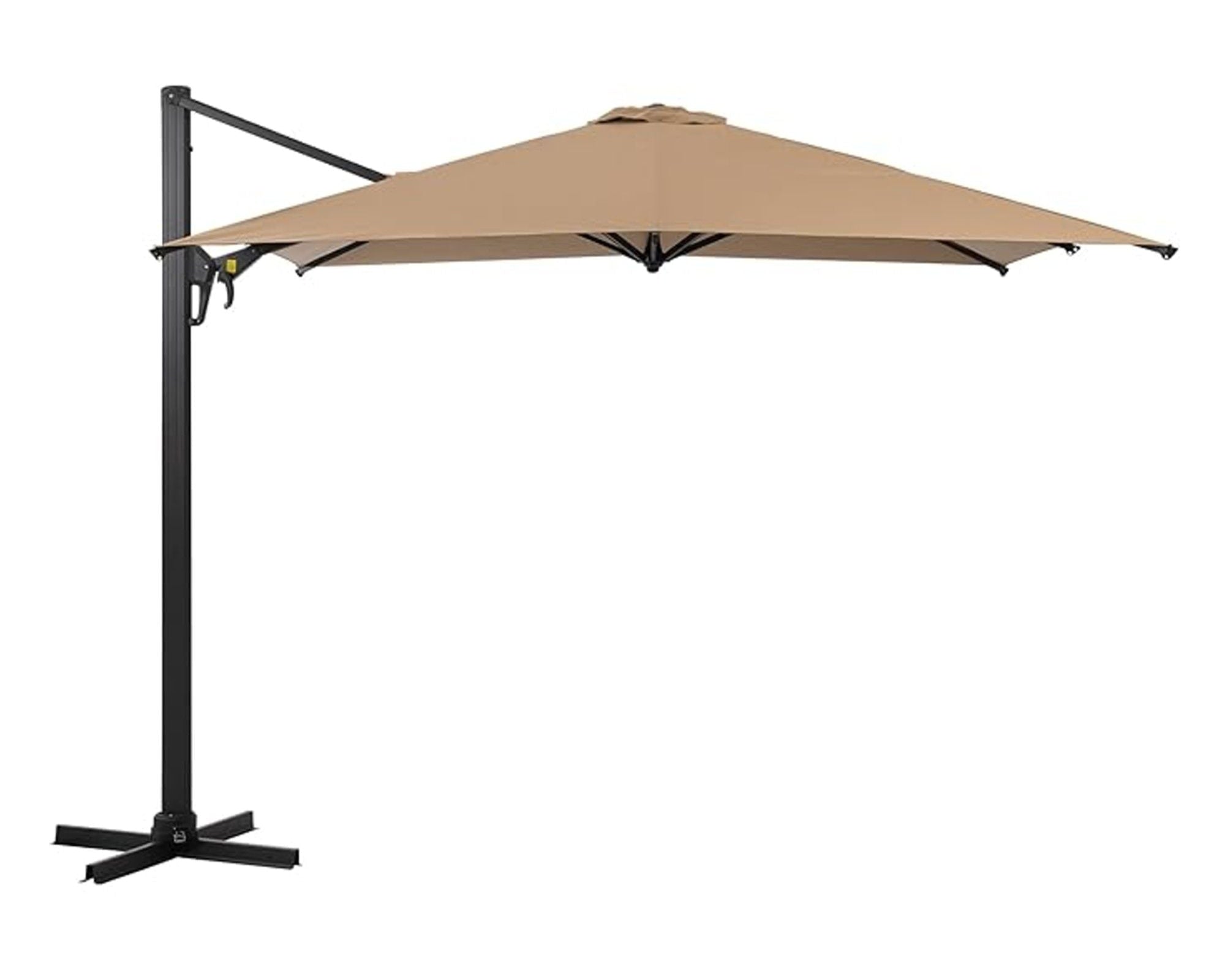 Round Cantilever Patio Umbrella With 360 Rotation & Infinite Tilt Adjustment