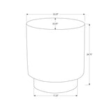 Round Accent Table, Indoor Outdoor - White