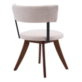 Modern Upholstered Dining Chairs with Curved Back