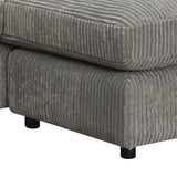 Tavia Reversible Sectional Sofa With 6 Pillows - Gray