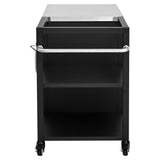 K&K 76.6' Outdoor Grill Cart with Storage Cabinet