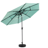 Aluminium 10ft 3 Tier Auto-Tilt Outdoor Patio Umbrella - Light Green