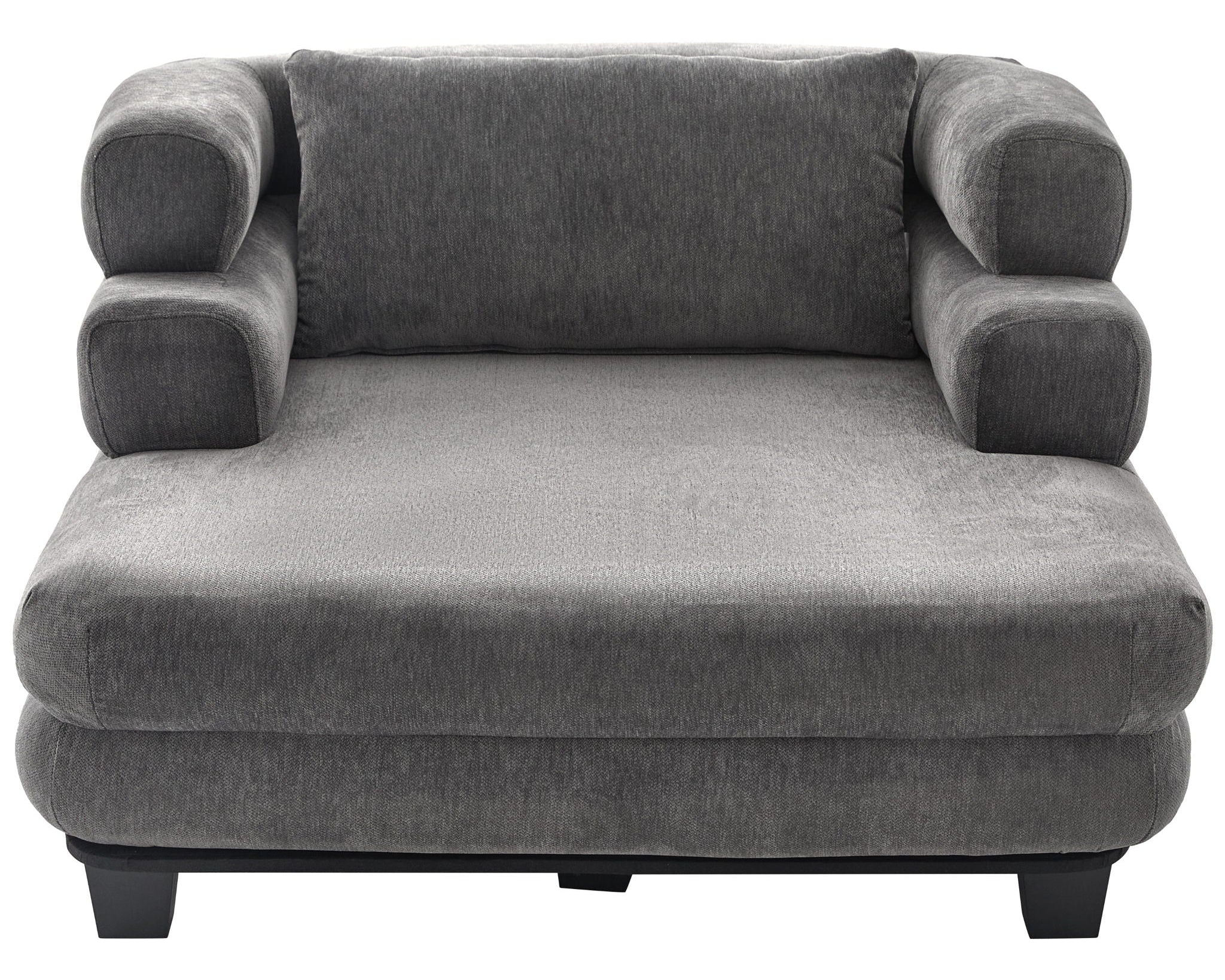 Oversized Chaise Lounge Sofa Bed With Deep Seat And Layered Armrests